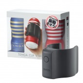 Набор Tenga Cup Vibrator 1st Set: вибратор Cup Vibrator, мастурбатор Original Vacuum Cup, мастурбатор Premium Original Vacuum Cup - Tenga - в Находке купить с доставкой