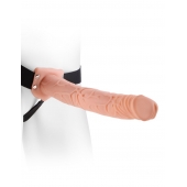 Фаллопротез телесного цвета Hollow Strap-On - 29 см. - Pipedream - купить с доставкой в Находке