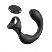 Черный стимулятор простаты с кольцом Ass-gasm Taint-alizer - Pipedream - в Находке купить с доставкой