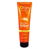 Гель с эффектом вибрации Lube Tube Vibe Medium Pina Colada - 100 мл. - ORGIE - купить с доставкой в Находке
