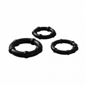 Набор из 3 черных эрекционных колец Babooom Ring Set - Adrien Lastic - в Находке купить с доставкой