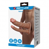 Реалистичная полая насадка на член для двойного проникновения Yairon - 17,5 см. - Baile - купить с доставкой в Находке