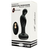 Черный массажер простаты с вибрацей и возвратно-поступательными движениями - Boys of Toys - в Находке купить с доставкой