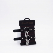 Черно-красные кожаные оковы - Crazy Handmade - купить с доставкой в Находке