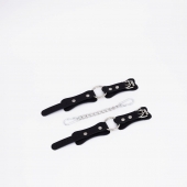 Черные кожаные наручники с кольцом - Crazy Handmade - купить с доставкой в Находке