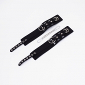 Черные кожаные оковы Sex - Crazy Handmade - купить с доставкой в Находке