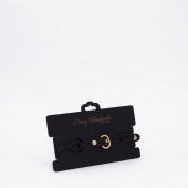 Черный кожаный ошейник с золотистой фурнитурой - Crazy Handmade - купить с доставкой в Находке