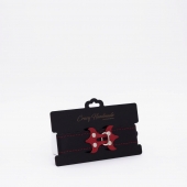 Черный ошейник с красным декором и строчкой - Crazy Handmade - купить с доставкой в Находке