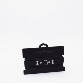 Черный ошейник из высококачественной натуральной кожи - Crazy Handmade - купить с доставкой в Находке