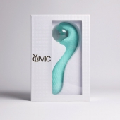 Бирюзовый вибромассажёр с деликатными токами - Youvic - купить с доставкой в Находке