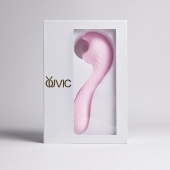 Розовый вибромассажёр с деликатными токами - Youvic - купить с доставкой в Находке