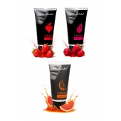 Набор из 3 съедобных лубрикантов JUJU (клубника, малина, грейпфрут) - JuJu - купить с доставкой в Находке