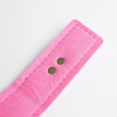 Черно-розовый ошейник с золотистой фурнитурой - Crazy Handmade - купить с доставкой в Находке