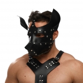 Черная кожаная маска «Собака» - Crazy Handmade - купить с доставкой в Находке
