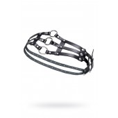 Черный кожаный пояс с кольцами - Pecado - купить с доставкой в Находке