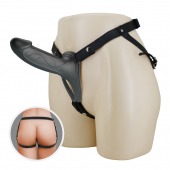 Черный полый мужской страпон London - 16,8 см. - Baile - купить с доставкой в Находке