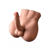 Телесный мужской торс с вибрацией и возвратно-поступательными движениями Bartlett - SHEQU