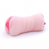 Телесный двусторонний мастурбатор - вагина и ротик - Boys of Toys - в Находке купить с доставкой