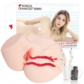 Мастурбатор-полуторс с двойным слоем материала и вибрацией Jenny Onahole Real Vagina - KOKOS - в Находке купить с доставкой