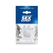 Прозрачное эрекционное кольцо со стимулирующими шариками - Sex Expert - в Находке купить с доставкой