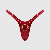 Красный пояс для фиксации насадок Strap-On-Me Leatherette Harness Fabulous - Strap-on-me - купить с доставкой в Находке