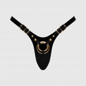 Черный пояс для фиксации насадок Strap-On-Me Leatherette Harness Fabulous - Strap-on-me - купить с доставкой в Находке