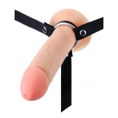 Мужской полый страпон на регулируемых ремешках - 22 см. - Sex Expert - купить с доставкой в Находке