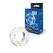 Прозрачное эрекционное кольцо в форме гайки - Sex Expert - в Находке купить с доставкой