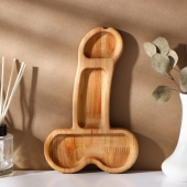 Деревянное блюдо для подачи в форме члена (25 х 16,5 х 1,7 см) - Сима-Ленд - купить с доставкой в Находке