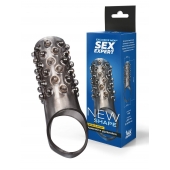 Дымчатая насадка на пенис с выпуклостями - 12 см. - Sex Expert - в Находке купить с доставкой