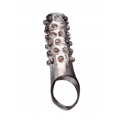 Дымчатая насадка на пенис с выпуклостями - 11 см. - Sex Expert - в Находке купить с доставкой