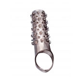 Дымчатая насадка на пенис с шипами и выпуклостями - 12 см. - Sex Expert - в Находке купить с доставкой