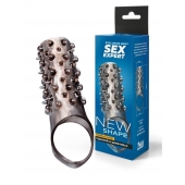 Дымчатая насадка на пенис с шипами и выпуклостями - 12,5 см. - Sex Expert - в Находке купить с доставкой