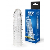 Прозрачная закрытая насадка на пенис - 17 см. - Sex Expert - в Находке купить с доставкой