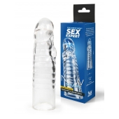 Прозрачная закрытая насадка на член - 15 см. - Sex Expert - в Находке купить с доставкой