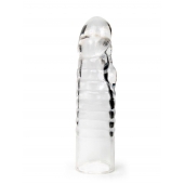 Прозрачная закрытая насадка на член - 15 см. - Sex Expert - в Находке купить с доставкой