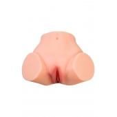 Телесный реалистичный мастурбатор-полуторс с 2 любовными входами - No Name - в Находке купить с доставкой