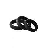 Набор из 3 черных эрекционных колец Smooth Silicone Cockring Pack - Dream Toys - в Находке купить с доставкой