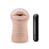 Телесный мастурбатор-ротик Nicole Vibrating Masturbator - Blush Novelties - в Находке купить с доставкой