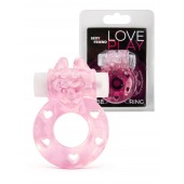 Розовое эрекционное виброкольцо в форме зайчика - 1137 - в Находке купить с доставкой