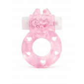 Розовое эрекционное виброкольцо в форме зайчика - 1137 - в Находке купить с доставкой