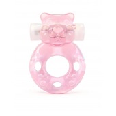 Розовое эрекционное виброкольцо в форме мишки - 1137 - в Находке купить с доставкой