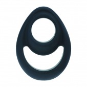 Черное эрекционное кольцо Double Ergo Silicone Cockring - Shots Media BV - в Находке купить с доставкой