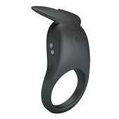 Черное перезаряжаемое виброкольцо Carlton - Baile - в Находке купить с доставкой