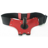 Красные трусики со штырьком для насадки - БДСМ Арсенал - купить с доставкой в Находке