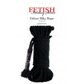 Черная веревка для фиксации Deluxe Silky Rope - 9,75 м. - Pipedream - купить с доставкой в Находке