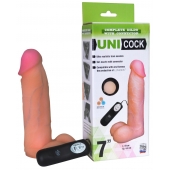 Фаллическая насадка Харнесс UNICOCK 7  с вибрацией - 19 см. - LOVETOY (А-Полимер) - купить с доставкой в Находке