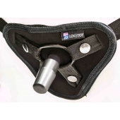 Страпон с 2 насадками и вибрацией UniStrap - 19 и 12 см. - LOVETOY (А-Полимер) - купить с доставкой в Находке
