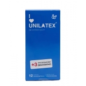 Классические презервативы Unilatex Natural Plain - 12 шт. + 3 шт. в подарок - Unilatex - купить с доставкой в Находке