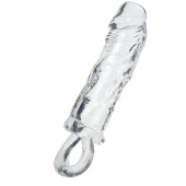 Прозрачная насадка с петлёй для фиксации - 14 см. - ToyFa - в Находке купить с доставкой